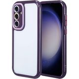 noktaks - Samsung Galaxy S23 - Kılıf Kamera Korumalı Renkli Kenar ve Çerçeve Tasarımlı Vitamin Kapak - Derin Mor - T32438
