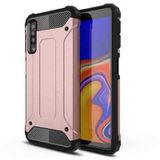 Noktaks - Samsung Galaxy Uyumlu A7 2018 - Kılıf Çift Katman Zırh Tank Crash Military Kapak - Rose Gold