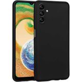 Noktaks - Samsung Galaxy Uyumlu Galaxy A04s - Kılıf Mat Renkli Esnek Premier Silikon Kapak - Siyah