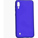 Noktaks - Samsung Galaxy Uyumlu M10 - Kılıf Mat Renkli Esnek Premier Silikon Kapak - Saks Mavi