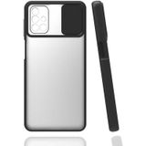 Noktaks Samsung Galaxy Uyumlu M31s Kılıf Slayt Sürgülü Arkası Buzlu Lensi Kapak Siyah T15443