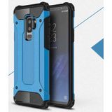 Noktaks Samsung Galaxy Uyumlu S9 Plus Kılıf Çift Katman Zırh Tank Crash Military Kapak Mavi T2447