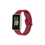 noktaks - Samsung Watch Fit 3 - Kordon Silikon Kordon Strap Kayış KRD-110 - Kırmızı