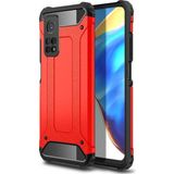 noktaks - Xiaomi Mi 10T Pro 5G - Kılıf Çift Katman Zırh Tank Crash Military Kapak - Kırmızı - T15692