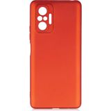 noktaks - Xiaomi Redmi Note 10 Pro - Kılıf Mat Soft Premier Silikon Kapak - Kırmızı - T17173