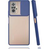 Noktaks Xiaomi Redmi Note 10 Pro Uyumlu Kılıf Sürgülü Kamera Korumalı Mat Lensi Telefon Kılıfı - Lacivert
