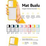 Noktaks Xiaomi Redmi Note 10 Pro Uyumlu Kılıf Sürgülü Kamera Korumalı Mat Lensi Telefon Kılıfı - Pembe Açık