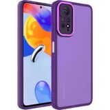 noktaks - Xiaomi Redmi Note 11 Pro 5G - Kılıf Kamera Korumalı Transparan Post Kapak - Derin Mor - T26710