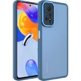 noktaks - Xiaomi Redmi Note 11 Pro 5G - Kılıf Kamera Korumalı Transparan Post Kapak - Mavi - T26710