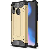 noktaks - Xiaomi Redmi Note 7 - Kılıf Çift Katman Zırh Tank Crash Military Kapak - Gold - T7956