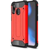 noktaks - Xiaomi Redmi Note 7 - Kılıf Çift Katman Zırh Tank Crash Military Kapak - Kırmızı - T7956