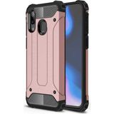 noktaks - Xiaomi Redmi Note 7 - Kılıf Çift Katman Zırh Tank Crash Military Kapak - Rose Gold - T7956