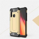 noktaks - Xiaomi Redmi Note 8 - Kılıf Çift Katman Zırh Tank Crash Military Kapak - Gold - T10075