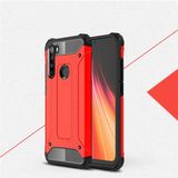 noktaks - Xiaomi Redmi Note 8 - Kılıf Çift Katman Zırh Tank Crash Military Kapak - Kırmızı - T10075