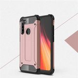 noktaks - Xiaomi Redmi Note 8 - Kılıf Çift Katman Zırh Tank Crash Military Kapak - Rose Gold - T10075