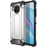 noktaks - Xiaomi Redmi Note 9 Pro 5G - Kılıf Çift Katman Zırh Tank Crash Military Kapak - Gri - T16181