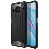 noktaks - Xiaomi Redmi Note 9 Pro 5G - Kılıf Çift Katman Zırh Tank Crash Military Kapak - Siyah - T16181