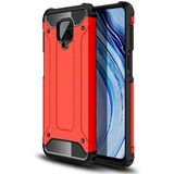 noktaks - Xiaomi Redmi Note 9 Pro - Kılıf Çift Katman Zırh Tank Crash Military Kapak - Kırmızı - T14678