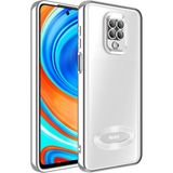 noktaks - Xiaomi Redmi Note 9 Pro - Kılıf Kamera Korumalı Logo Gösteren Omega Kapak - Gümüş - T25695