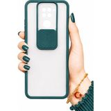 Noktaks Xiaomi Redmi Note 9 Uyumlu Kılıf Sürgülü Kamera Korumalı Mat Lensi Telefon Kılıfı - Koyu Yeşil
