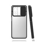 Noktaks - Xiaomi Uyumlu Mi 10t Pro 5g - Kılıf Slayt Sürgülü Arkası Buzlu Lensi Kapak - Siyah