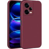 Noktaks - Xiaomi Uyumlu Xiaomi Redmi Note 12 Pro 5g - Kılıf Mat Renkli Esnek Premier Silikon Kapak - Mürdüm