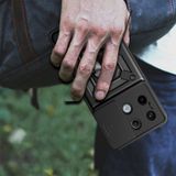 Noktaks - Xiaomi Uyumlu Xiaomi Redmi Note 13 Pro 5g - Kılıf Sürgülü Kamera Korumalı Yüzüklü Çift Katman Zırh Tank Vega Kapak - Siyah