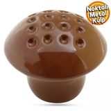 Noktalı Mantar Düğme Kulp Çekmece Bebek Çocuk Genç Odası Dolap Kapak Kulpu Kulbu Kahverengi Metal Ku