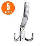 Noktalı Portmanto Vestiyer Duvar Askısı Krom Metal Dolap Elbise Askılığı ( 5 Adet)