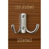 Noktalı Portmanto Vestiyer Duvar Dolap Elbise Askısı Krom Metal Kapı Askılığı Askılık 10 Adet Krom