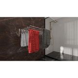 NoktaStore Akordiyon Tipi Katlanır Alüminyum Çamaşır Kurutma Askısı 100 cm 9 Askılı Balkon Banyo Kurutma Askısı