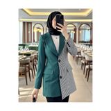 Nola Kareli Blazer Ceket TNS-4285 Yeşil S