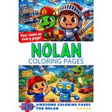 Nolan Coloring Pages: Awesome Impact! Your name on every page - Nolan coloring book - 6x9" - 50x Nolan coloring page - Perfect Gift