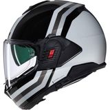 Nolan N120-1 Lineo 348 Çene Açılır Kask - M - Siyah - Beyaz