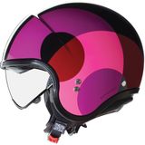 Nolan N21 06 Bıcromo 346 Güneş Camlı Yarım Kask - Çok Renkli