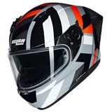 Nolan N60-6 Sport Dinamico Kapalı Motosiklet Kaskı 345 Gri Kırmızı Siyah XXL