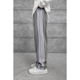 NOMARC Erkek Eşofman Altı ÇİZGİ ŞERİTLİ ALTI Füme Oversize Baggy