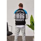 NOMARC Erkek Sweatshirt Coac-Cola Siyah Oversize Bisiklet Yaka 3 İplik Şardonlu