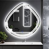 Nomari Led'li Lazer Kumlamalı Lavabo & Banyo Aynası (Dokunmatik Sensörlü) beyaz led'li 100 x 100