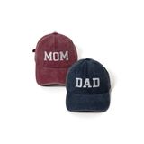 Nome Studio Nakışlı Bordo-Mavi (Lacivert) Mom Dad Anne Baba Şapka 2li paket Yıkamalı Kumaşlı ve Yazı Nakışlı Şapka