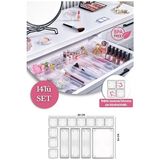 Nomikase 14 Bölmeli Dolap Içi Takı ve Makyaj Düzenleyici, Pratik Saklama - Siyah - 1 Adet - Seçenek 1