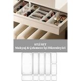 Nomikase Çok Amaçlı Çekmeceli Dolap Içi Organizer, Takı ve Makyaj Düzenleyici - Siyah - 1 Adet - Seçenek 1