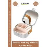 Nomikase Kompakt Seyahat Makyaj ve Takı Çantası - Aynalı ve Taşınabilir Organizer - Siyah - 1 Adet - Seçenek 1