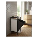 Nomikase Metal ve Ahşap Banyo Rafı - Çamaşır ve Düzenleme Çözümü - Seçenek 1 - Siyah
