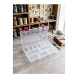 Nomikase Şeffaf Çok Bölmeli Takı ve Boncuk Düzenleyici - 23X15 cm - Siyah - 1 Adet - Seçenek 1