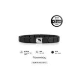 NOMİNATİON Italy Composable 925 Ayar Gümüş Ying&Yang ve Çelik Bileklik Mat Siyah