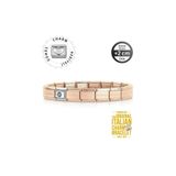 NOMİNATİON Orijinal İtalyan Charm Bileklik Kişiselleştirilebilir Rose - Gümüş Kalp Charm Hediyeli Made in Italy