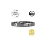 NOMİNATİON Orijinal İtalyan Charm Bileklik Kişiselleştirilebilir Siyah-Gümüş Kalp Charm Hediyeli Made in Italy