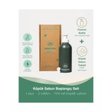 NoMoWa Köpük Sabun Başlangıç Seti | Yeşil Sabunluk (700 ML) + 2 Tablet, 700 ml Sabun Üretir