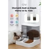 Noname 2'Si 1 Arada Otomatik Kedi Mama Ve Su Kabı